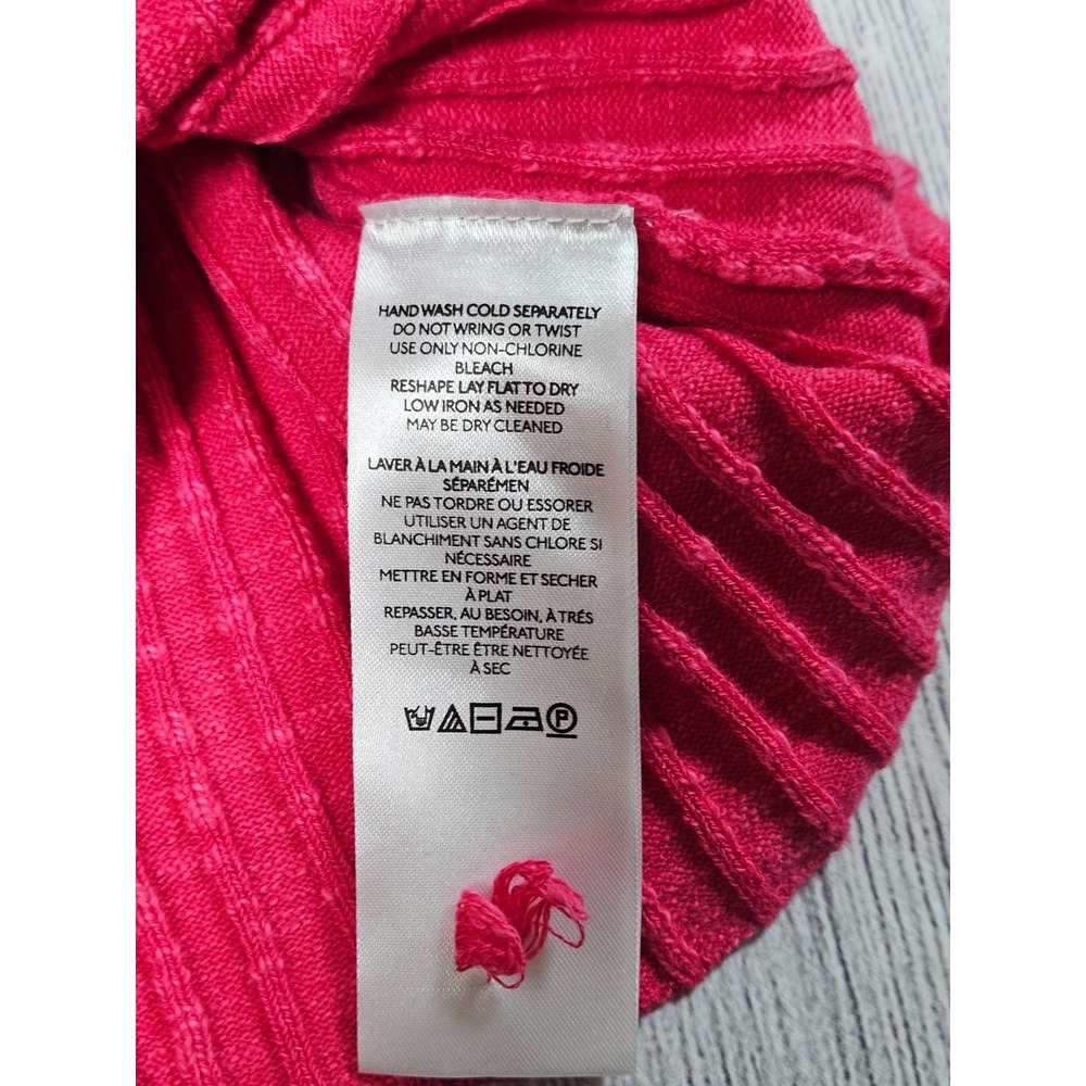 Pilcro Sweater Tank Top Womens Small Pink Rib Knit Cotton Blend Sleeveless - Picture 5 of 7
